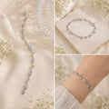 Silver Crystal Vine Bracelet – Anti-Tarnish Stainless Steel Adjustable Bracelet
