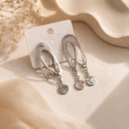 Loop Cascade Silver Drop Earrings