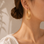 Aurora Luxe Layered Gold Hoop Earrings