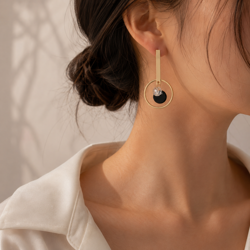 Celeste Crystal Halo Earrings - alternate view