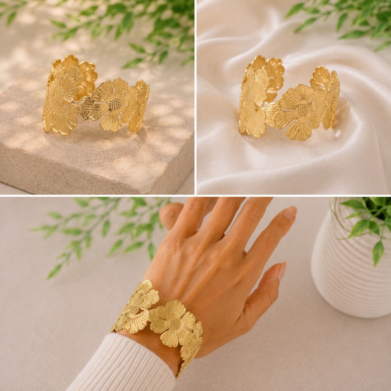 Golden Bloom Cuff