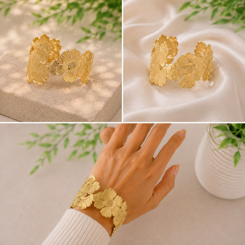 Golden Bloom Cuff