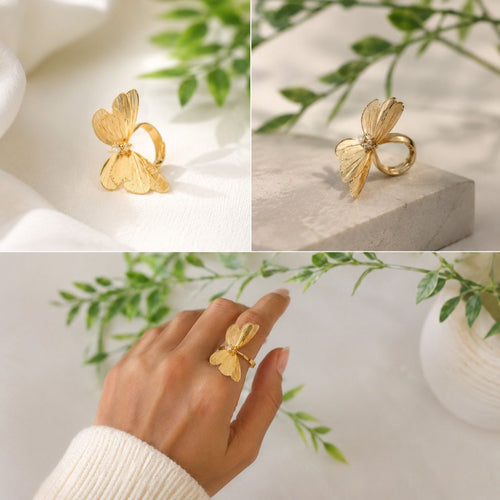 Golden Butterfly Ring