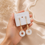 Luna Pearl Crystal Drop Earrings