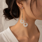 Luna Pearl Crystal Drop Earrings