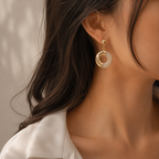 Luna Pearl Halo Earrings