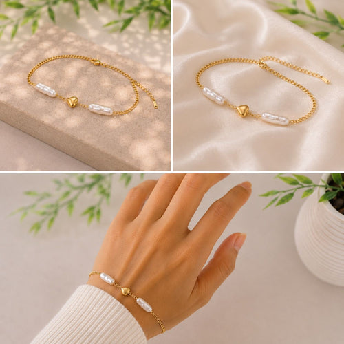 Pearl Heart Bracelet