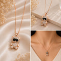 Noir Teddy Necklace – Premium Anti-Tarnish Rose Gold Pendant