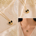 Midnight Butterfly Pendant Necklace – Gold Plated