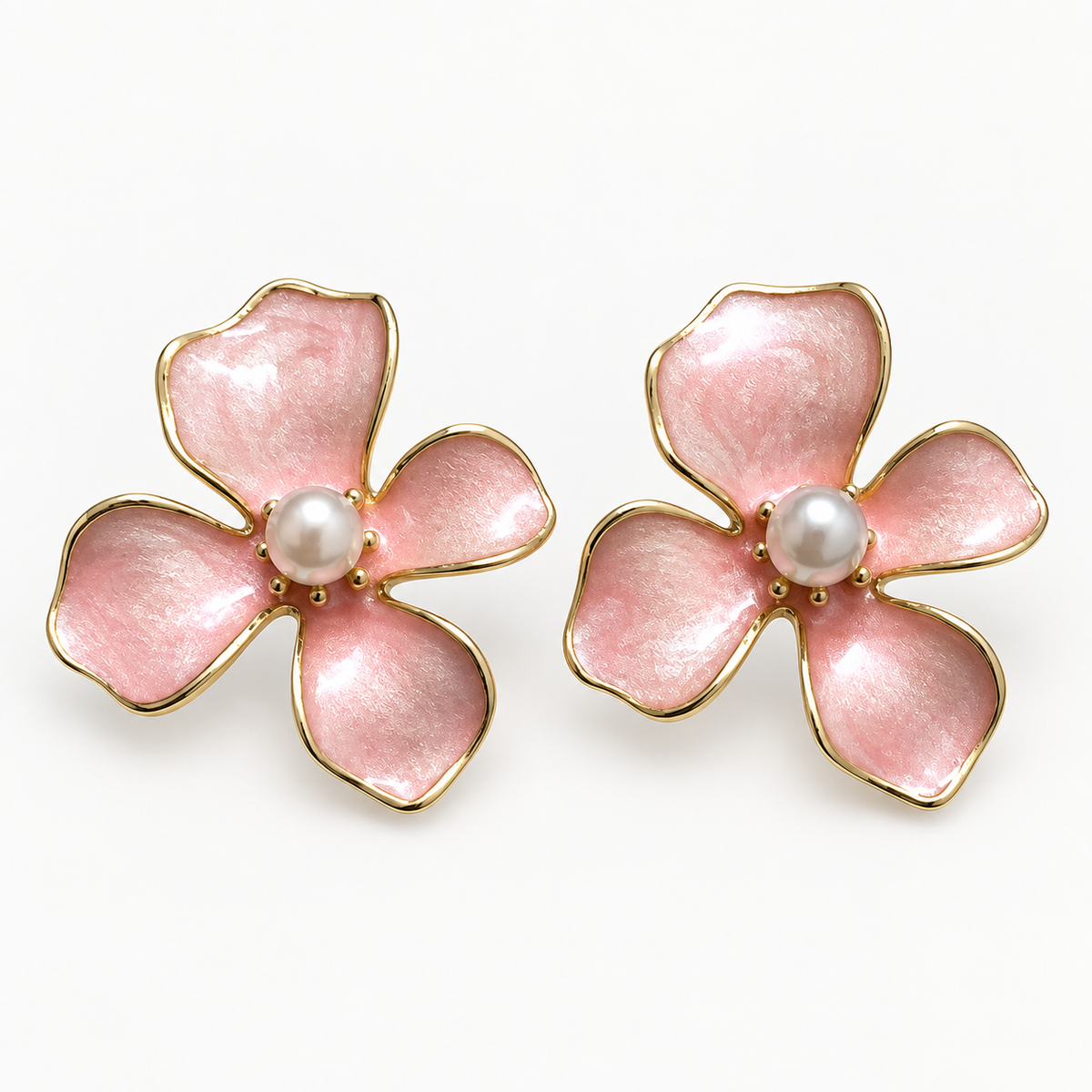 Blush Pearl Bloom Studs