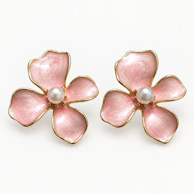 Blush Pearl Bloom Studs