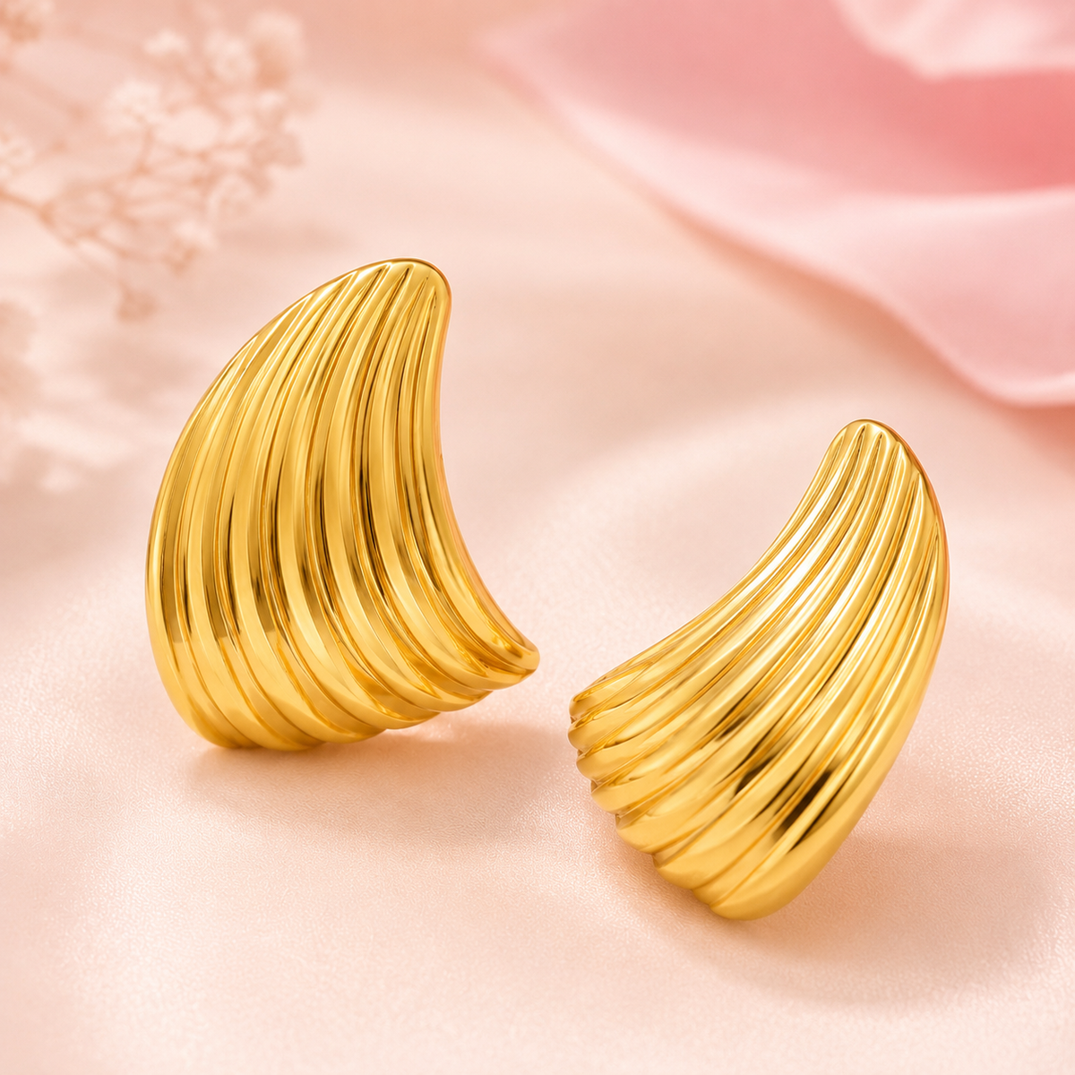 Chandra Crescent Studs