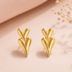 Dil Mini Double Heart Studs