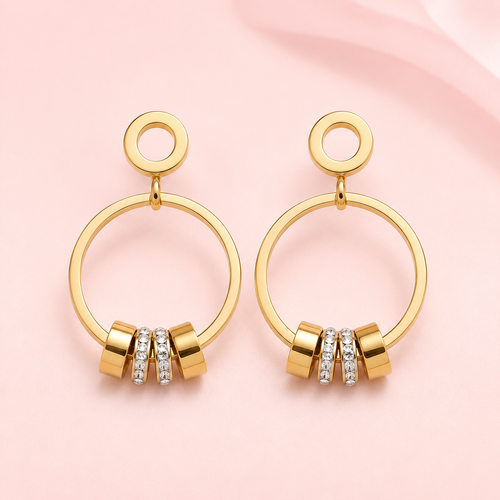 Dual Hoop Crystal Drops