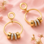 Dual Hoop Crystal Drops