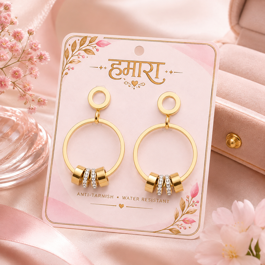 Dual Hoop Crystal Drops