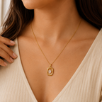 Floating Heart Frame Necklace