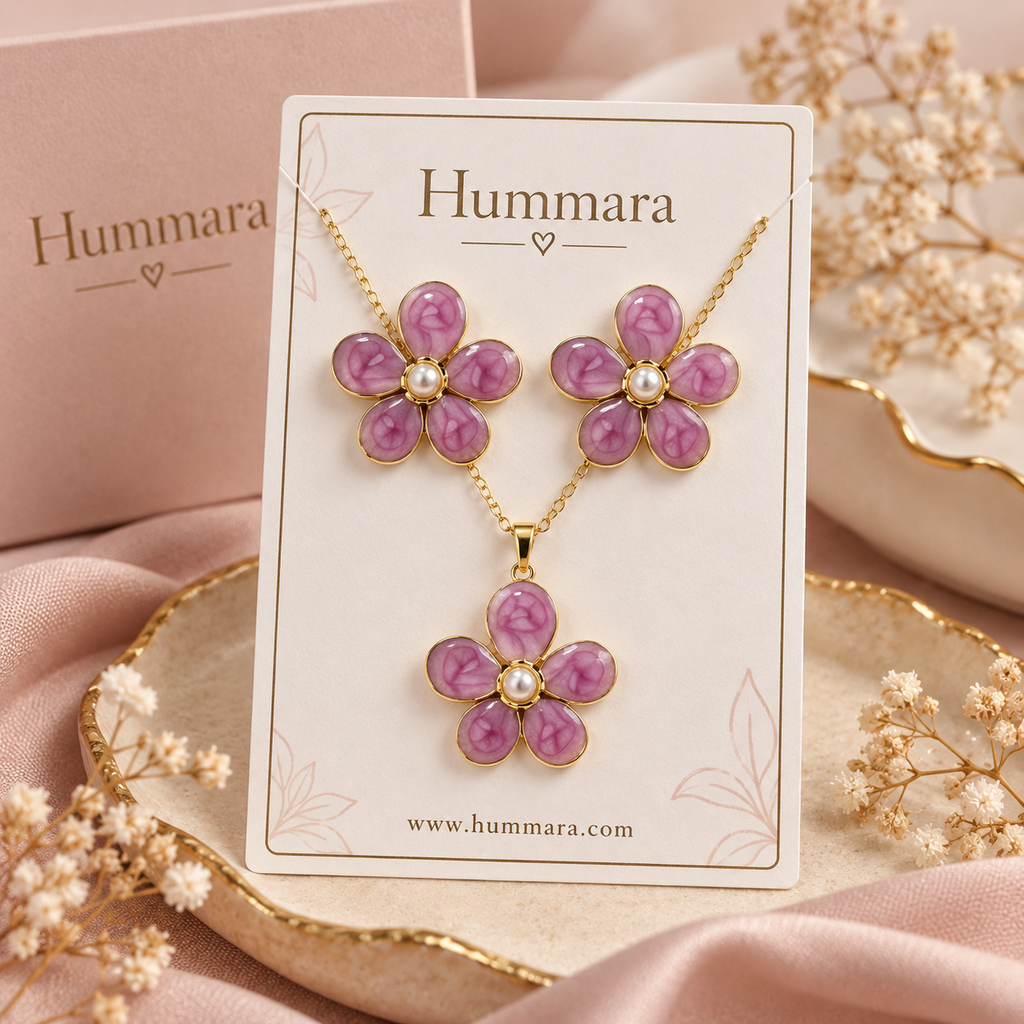Gulabi Bloom Necklace Set
