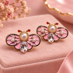 Gulabi Papillon Studs