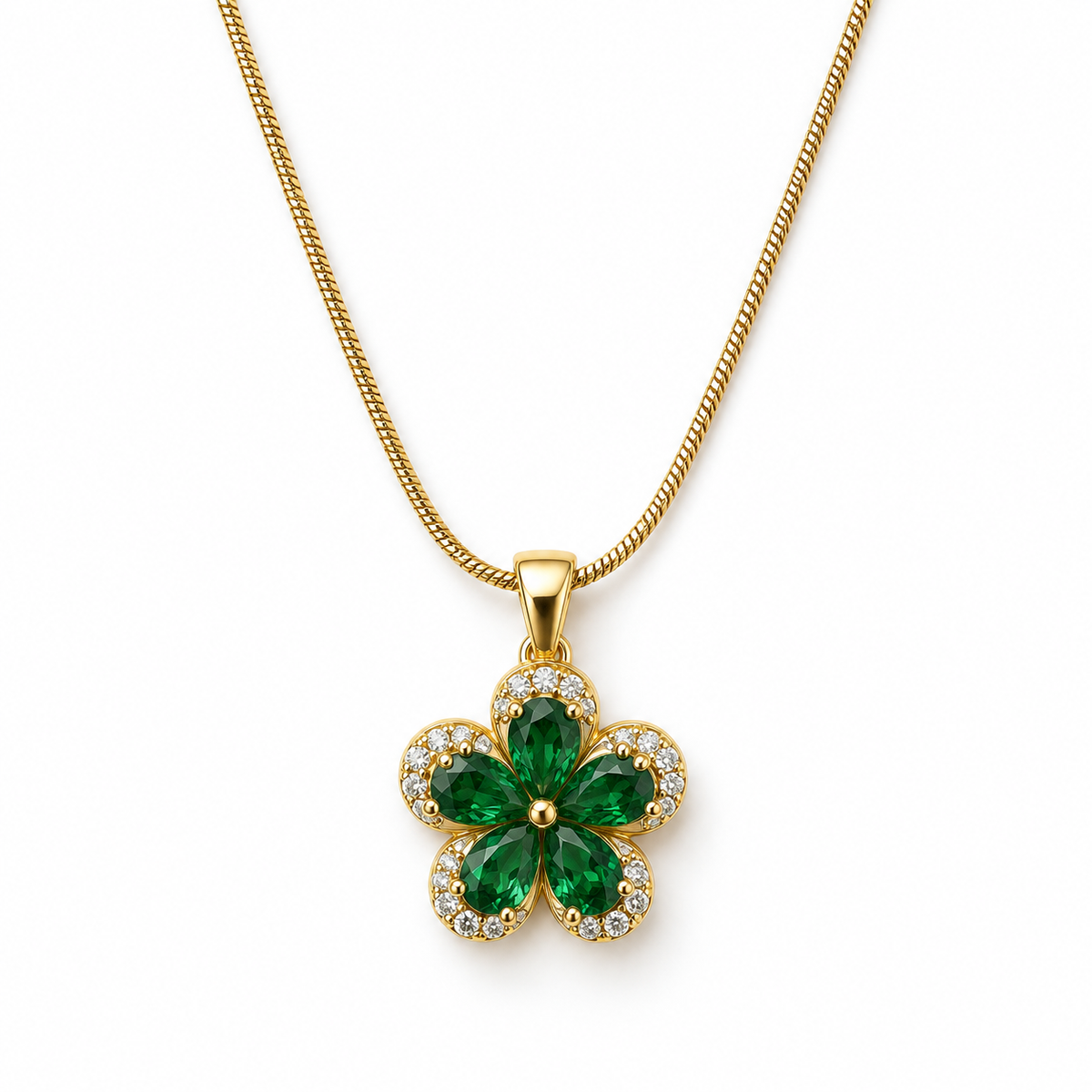 Hara Crystal Clover Pendant