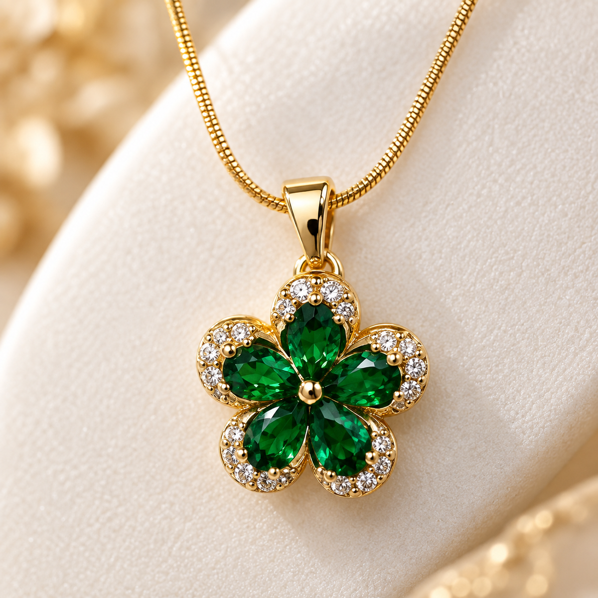 Hara Crystal Clover Pendant