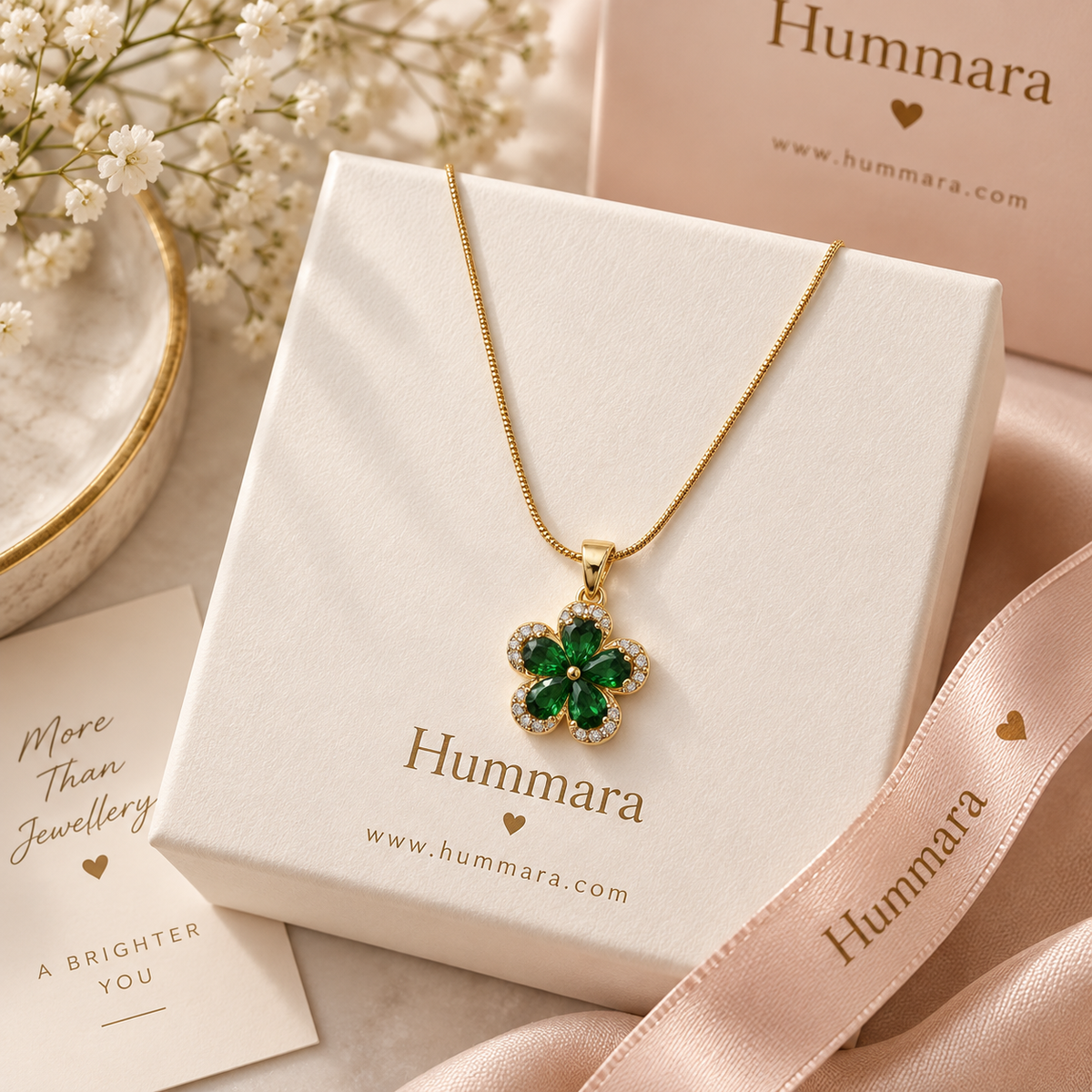 Hara Crystal Clover Pendant