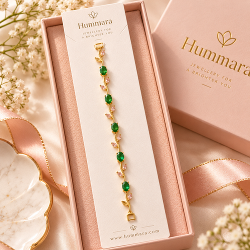 Hara Emerald Vine Bracelet - alternate view
