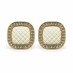 Ivory Quilt Cushion Studs