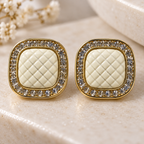 Ivory Quilt Cushion Studs