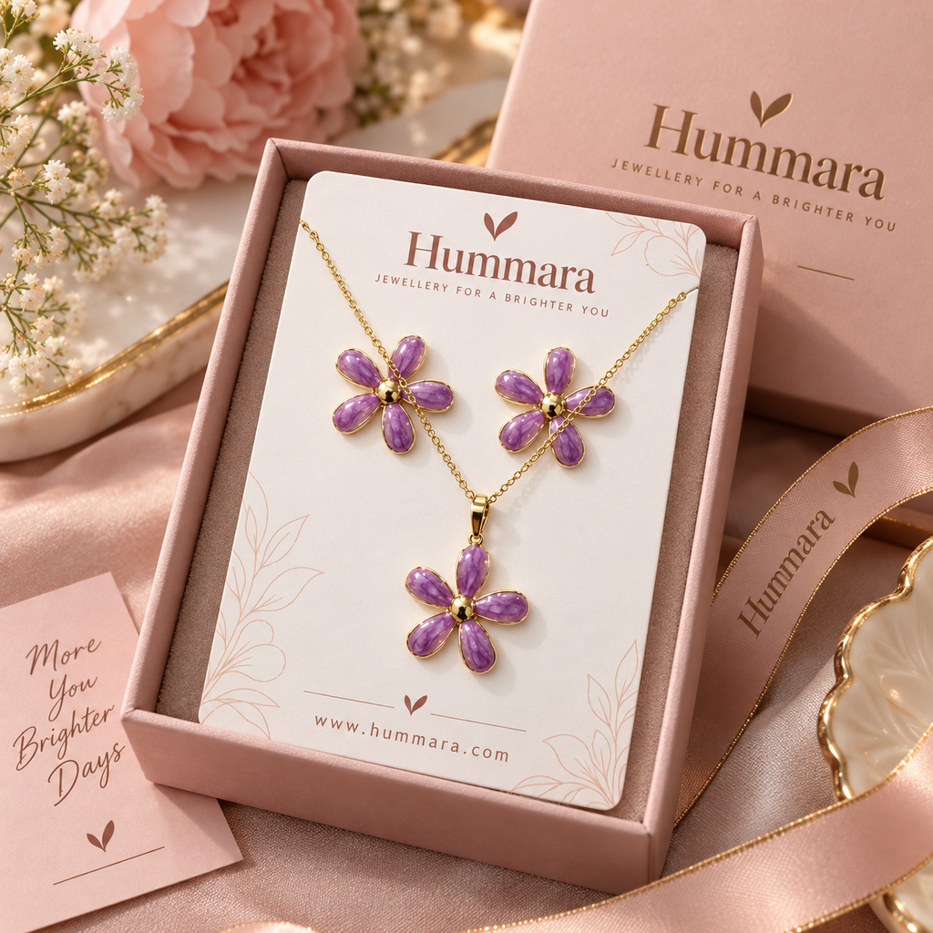 Jamun Bloom Necklace Set