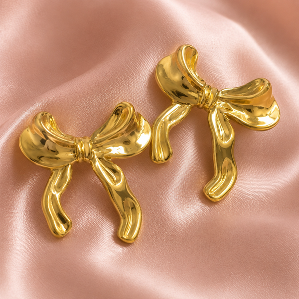 Lazo Gold Bow Earrings