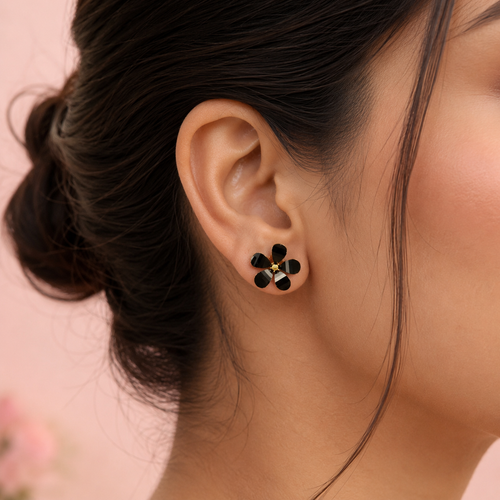 Midnight Blossom Studs - alternate view