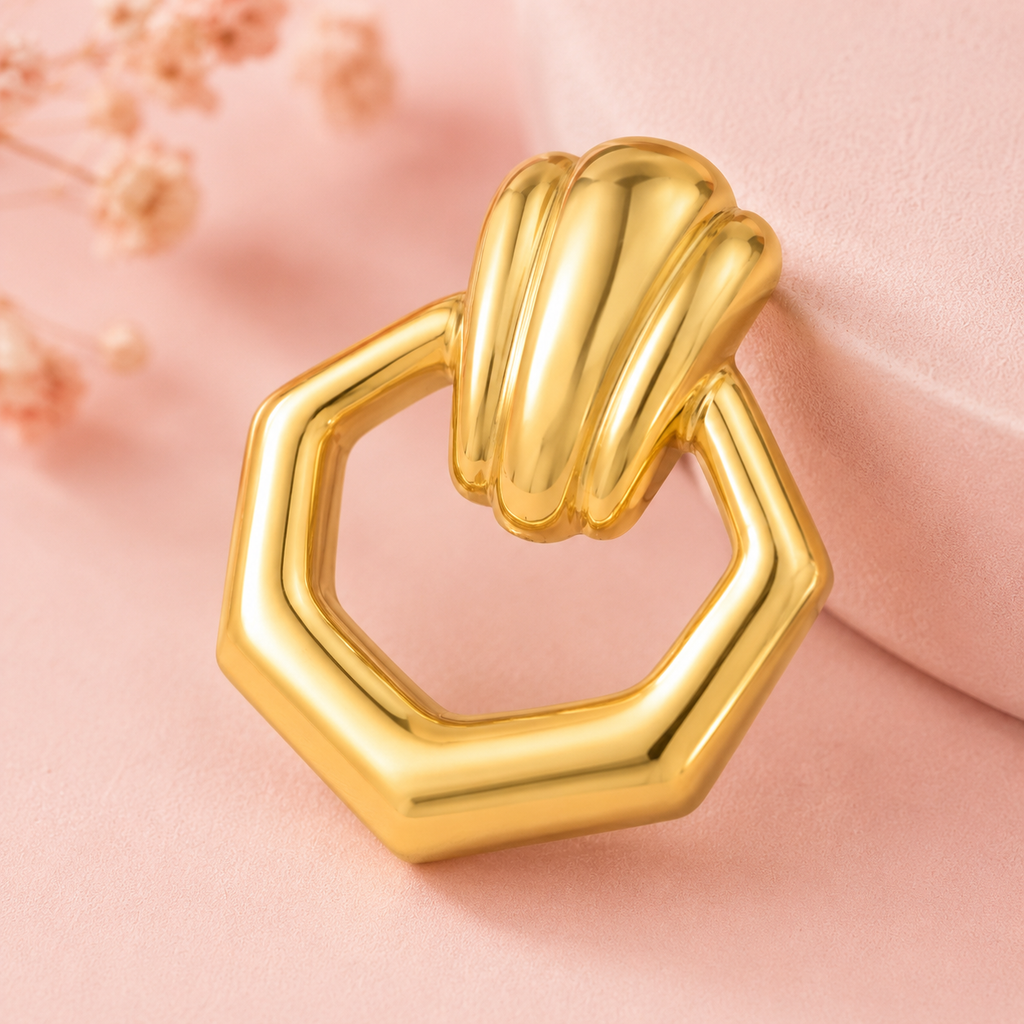 Mira Hex Drop Earrings