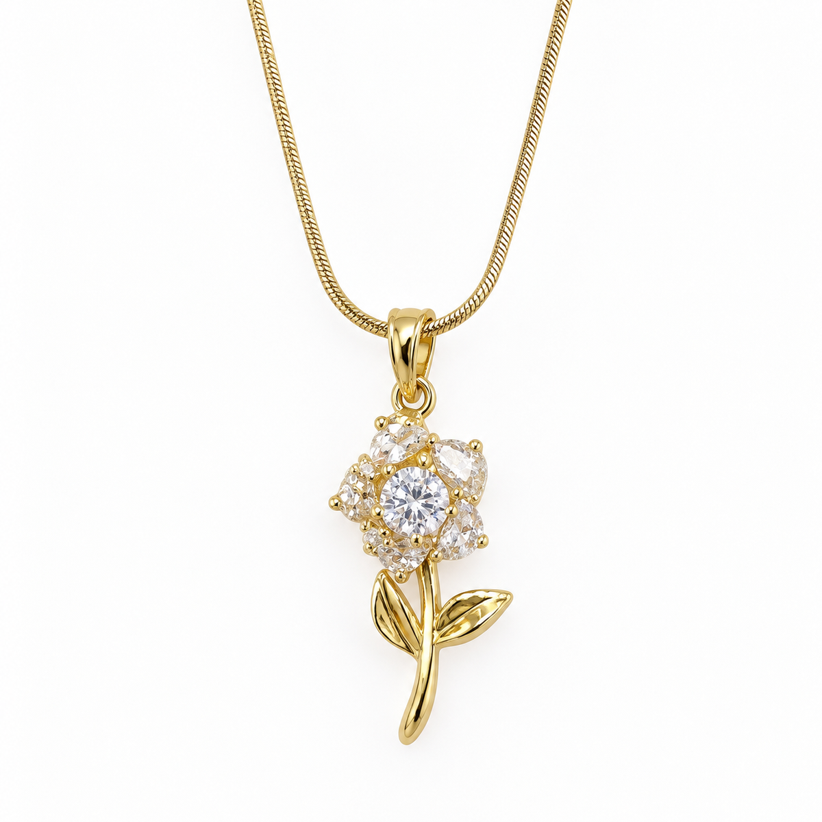 Moti Rose Stem Pendant
