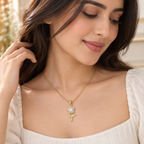 Moti Rose Stem Pendant