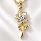 Moti Rose Stem Pendant