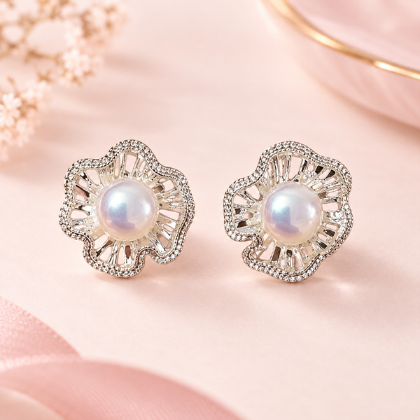 Moti Silver Bloom Studs