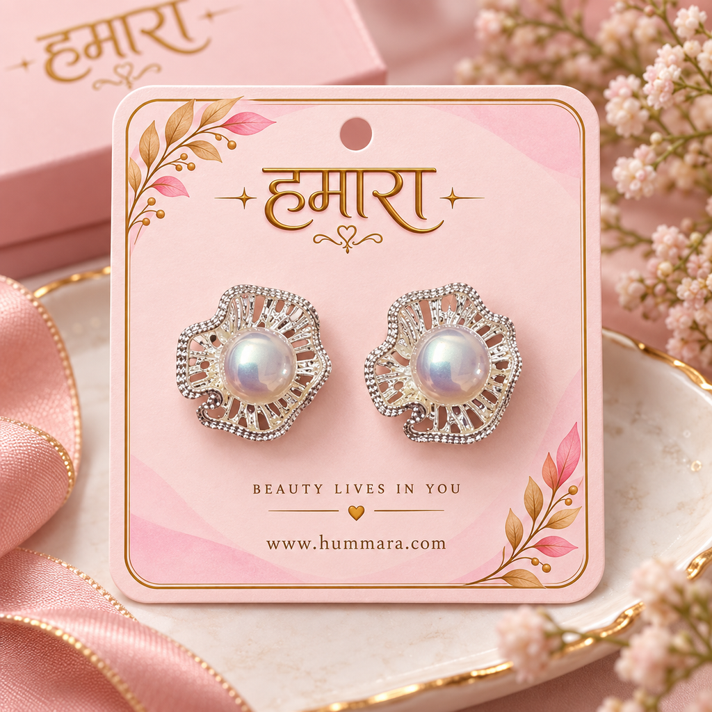 Moti Silver Bloom Studs