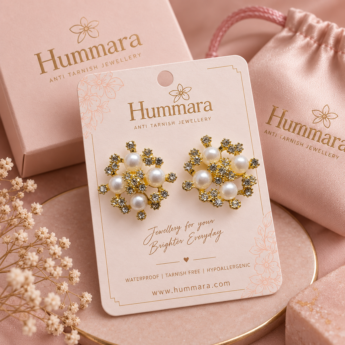 Moti Snowflake Cluster Studs