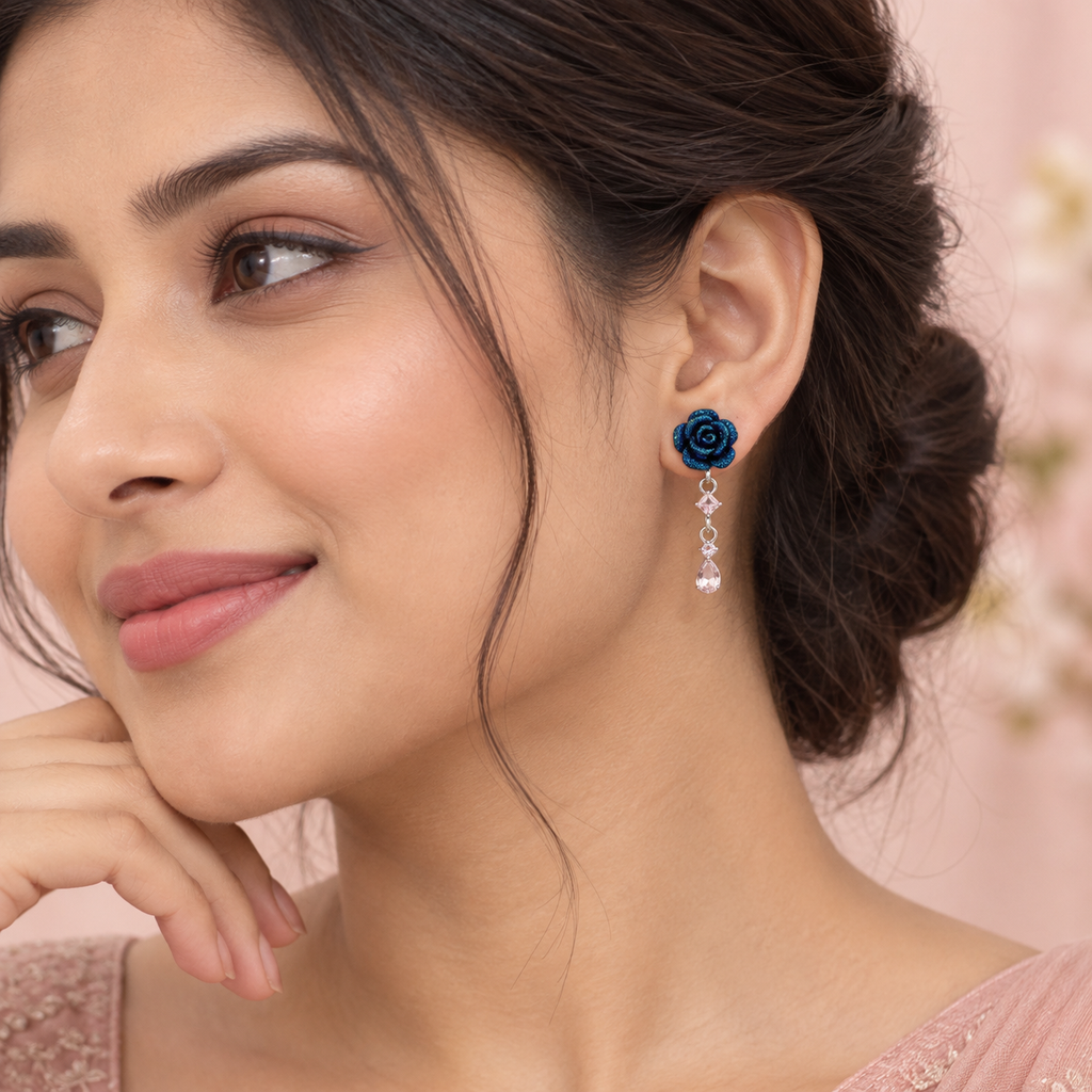 Neel Rose Drop Earrings