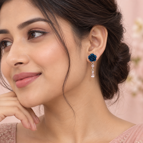 Neel Rose Drop Earrings