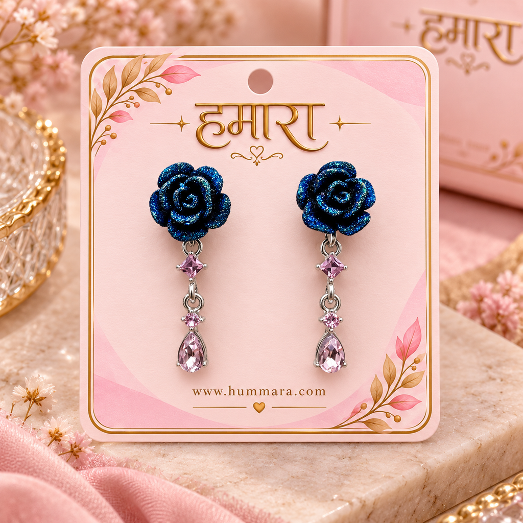 Neel Rose Drop Earrings
