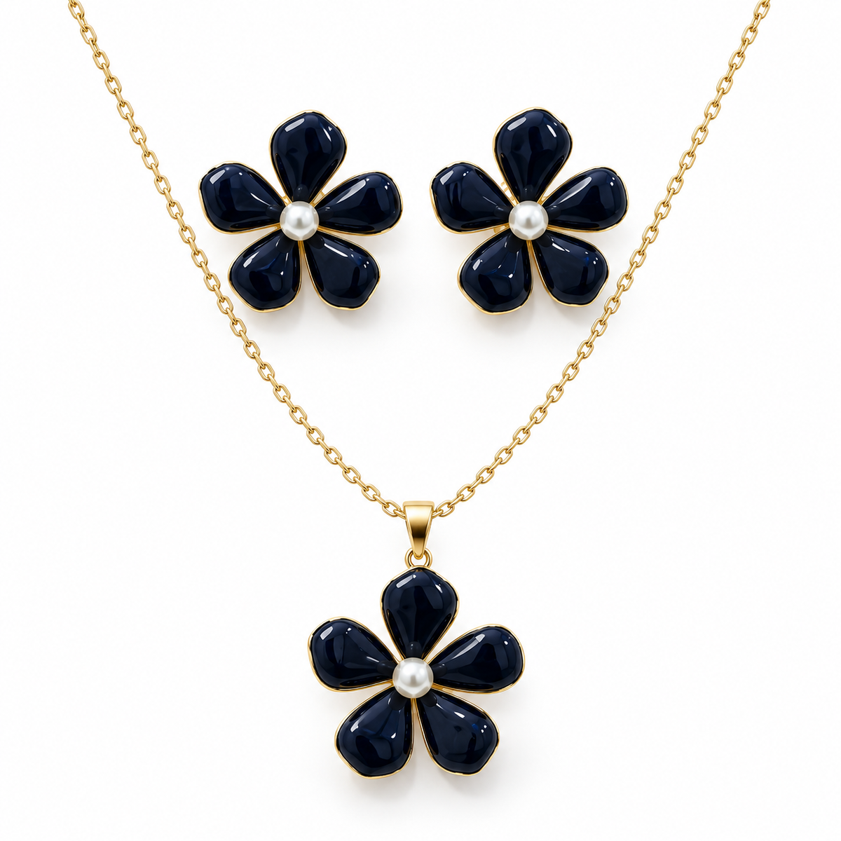Noir Bloom Necklace Set