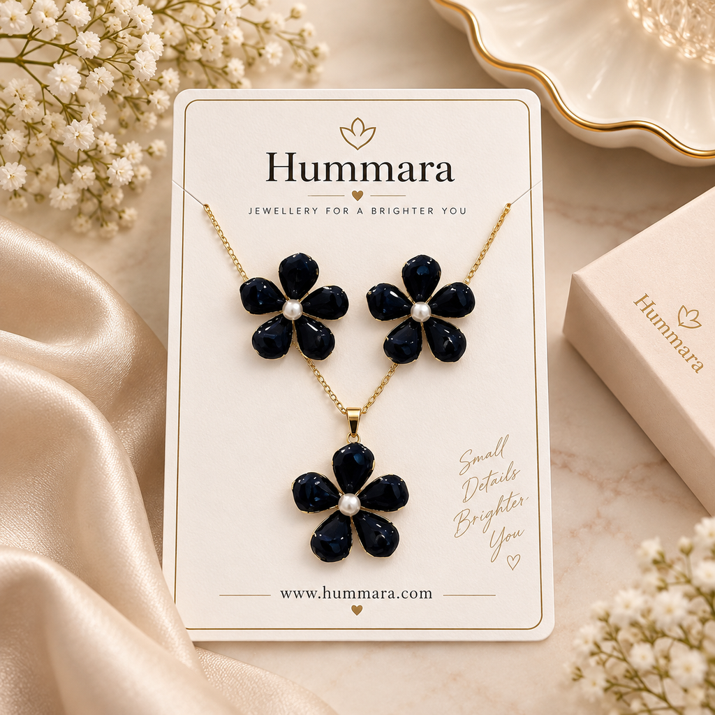 Noir Bloom Necklace Set