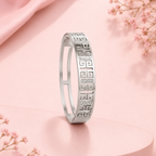 Noor Silver Lattice Bangle