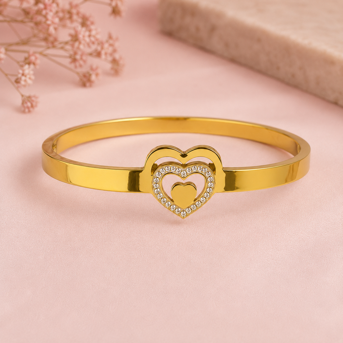 Nora Triple Heart Bangle