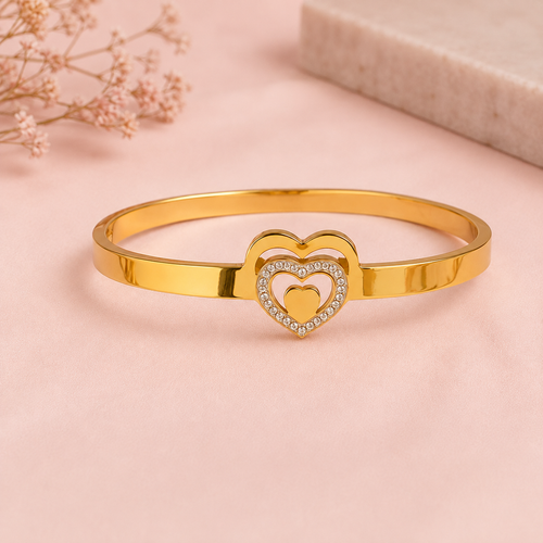 Nora Triple Heart Bangle - alternate view