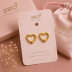Open Heart Gold Studs