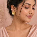 Panchphool Gold Flower Studs