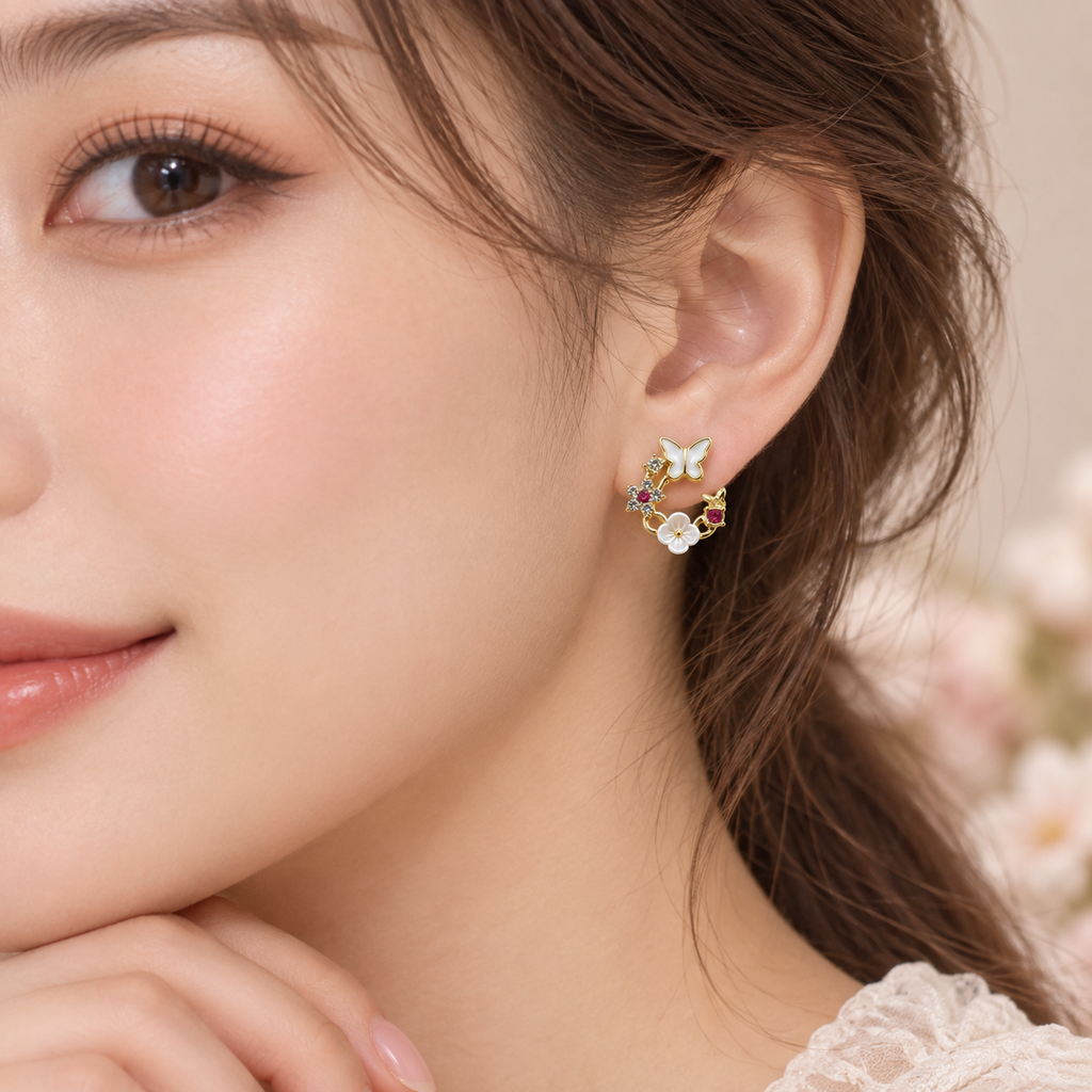 Papillon Garden Hoops